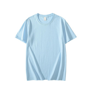 Camiseta de Cuello Redondo para Hombre, 100% Algodón, Corte Regular, Color Azul Marino Sólido, Informal, Manga Corta, Tejido de Punto Liso - Product Image 2