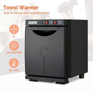 Hot Towel Warmer Facials Massage Cabinet Black Aluminum Esthetician Towel Heating Chamber for Salon Beauty Spa Barbershop - Product Image 4
