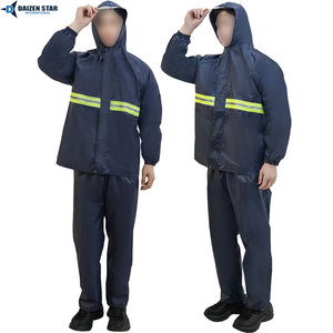 Unisex Hooded Casual Solid Waterproof Rainwear Suit for Industrial and Outdoor Use - Product Image 2