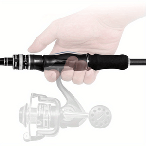 Canne à pêche multi-usages en fibre de carbone avec poignée ergonomique et anneaux de guidage pour la pêche en eau de mer en conditions lumineuses - Product Image 6