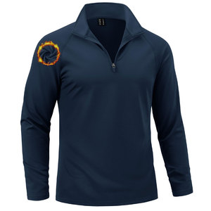 Camisetas al por mayor para hombre, con cierre de cremallera, de algodón y poliéster, diseño de logotipo personalizado, precio directo de fábrica, calidad garantizada. - Product Image 4