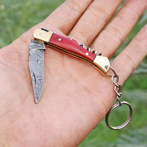 Couteau de poche portable avec manche en bois, nouveau couteau pliant de camping pour l'extérieur, dentelé, personnalisable, support ODM/OEM - Product Image 4