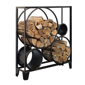 Support à bûches rond classique en fer robuste, revêtement poudré, pour foyer intérieur/extérieur, taille et forme personnalisables, le plus vendu - Product Image 2