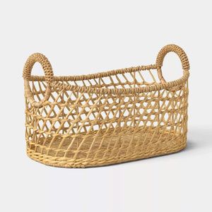 Open Design Decorative Storage <b>Basket</b> For Living Room Organization Decorative Oval <b>Basket</b> And Laundry Storage - Product Image 1