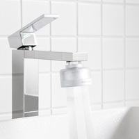[CHICSS] Ensemble de filtre à eau manuel HappyDarling pour robinet de lavabo de salle de bain, comprend 4 filtres (1 préinstallé + 3 supplémentaires)