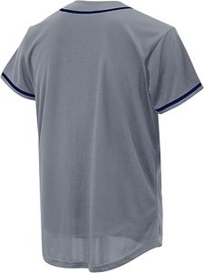 Maillot de baseball imprimé uni unisexe personnalisable, T-shirt décontracté à manches courtes boutonné, Vêtement de sport premium 100% - Product Image 5