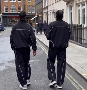 OEM Custom Piping Sports Wind Breaker Track Suit NYLON Windbreaker <b>Tracksuit</b> for Men - Product Image 5