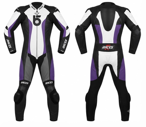 Traje de Carreras Personalizado para Hombre en Cuero Vacuno/Canguro, Mono de Una Pieza con Armadura de Nivel 2 CE, Hecho a Medida, Protección OEM - Product Image 1