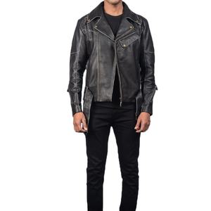 Black Leather Biker Jacket High-Quality Stylish & Durable Design Jacket for Men Perfect for <b>All</b> Seasons - Product Image 1