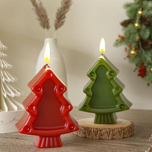 Molde de Silicona para Velas de Aromaterapia con Forma de Hombre de Jengibre, Árbol de Navidad, Vela Navideña - Product Image 2