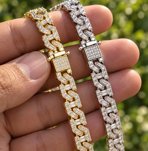 Collar Cubano Iced Out con Micro Pavé de Zirconia, Cadena de Eslabones Unisex, Joyería Redonda Brillante para Fiesta - Product Image 3