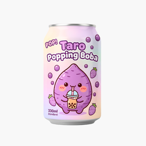 Bebida de jugo de fresa con perlas explosivas de 330 ml, bebida de frutas enlatada, refresco con perlas explosivas de estilo frutal. - Product Image 4