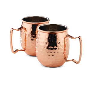 Taza de cobre martillada a mano, taza recta con asa, diseño vintage, tazas de metal para té, para el hogar, bar, servicio de bebidas - Product Image 4
