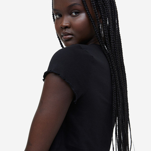 T-shirt à manches longues en molleton respirant sans coutures, style lounge, en coton, coupe ajustée pour femme, OEM - Product Image 3