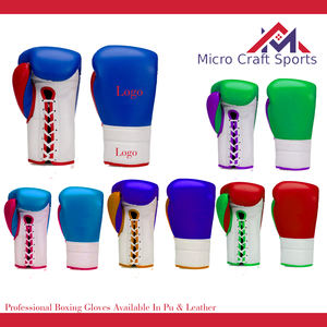 Guantes de Boxeo Profesionales de MMA, de Cuero, con Logotipo Personalizado y Cierre de Cordones, Antideslizantes, Equipo de Entrenamiento de Boxeo de Sialkot, Pakistán - Product Image 2