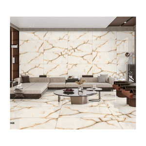 Luxe moderne 600x1200mm marbre vitrifié porcelaine entièrement brillant mur vitré brique réfractaire pour les villas de design d'intérieur - Product Image 5