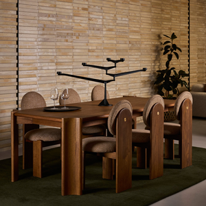 Contemporary Round-Back Dining <b>Chair</b> with Solid Wood Base|<b>Upholstered</b> Seat for Home Cafe Interior Furniture - Product Image 5