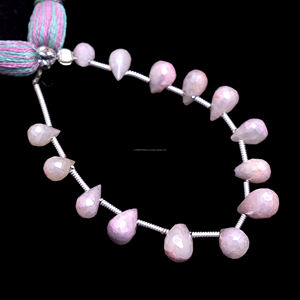 ลูกปัดพลอยเจียระไนแบบเหลี่ยมเพชรพลอยสีชมพูแบบพรีเมี่ยมสินค้า5x3mm-6x4mm พลอยขนาด4นิ้วสำหรับทำเครื่องประดับ - Product Image 1