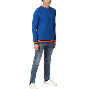 เสื้อสเวตเชิ้ตผ้าคอตตอนผสมสำหรับผู้ชาย ออกแบบเองได้ ราคาโรงงาน OEM เสื้อสเวตเชิ้ตคลาสสิกผู้ชาย คอกลม ผ้าฟลีซคอตตอนเนื้อหนา - Product Image 6
