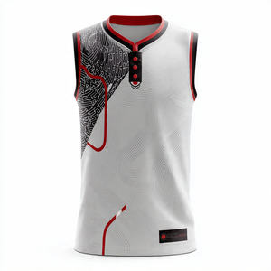 Maillot de basketball de haute qualité sans manches à col en V pour homme – Ensemble sportif pour équipe de basketball - Product Image 6