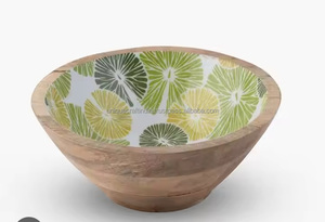 Tazón de Ensalada de Madera de Acacia Hecho a Mano para Servir Alimentos, Mezclar Frutas y Sopas, Recipiente Grande con Utensilios, Juego de 4 Piezas de Marca Privada - Product Image 2