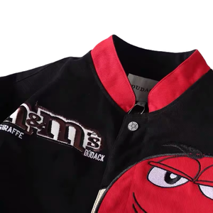 เสื้อแจ็คเก็ตมอเตอร์สปอร์ตสำหรับเด็กแบบสั่งทำพิเศษ สไตล์สตรีทแวร์ฮิปฮอป ปักลายทั้งตัว ผ้าคอตตอนทวิล ผลิตจากโรงงานโดยตรง - Product Image 2