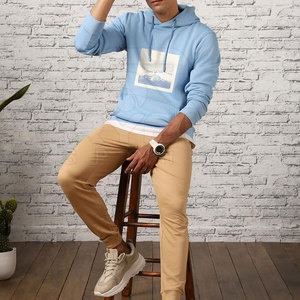 เสื้อฮู้ดดี้ผ้าพิมพ์ลายดีไซน์เฉพาะตัวสำหรับผู้ชาย แฟชั่นแนวสตรีท สไตล์คนเมือง มีกระเป๋าจิงโจ้ - Product Image 6