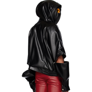 Veste à capuche unisexe en PU à manches longues imperméable toutes saisons, pantalon rouge, bottes noires avec sac fourre-tout - Product Image 3