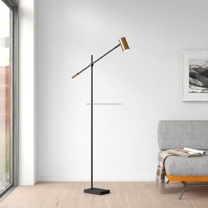 Lámpara de pie en metal con acabado negro, perfecta para iluminación interior y decoración de sala de estar y dormitorio, la mejor calidad - Product Image 1