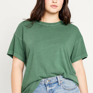 Camiseta Lisa para Mujer, Talla Adulto, Precio Bajo, Camisetas con Lavado Ácido en Color Sólido con Diseño Personalizado - Product Image 5