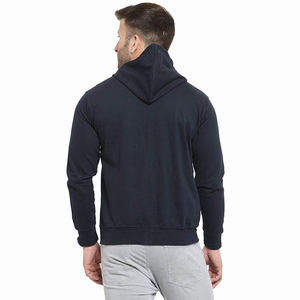 Sweat à capuche pour homme, tendance streetwear, patchwork bicolore, molleton de coton 330g, coupe classique, coupe-vent, respirant, avec poche - Product Image 2