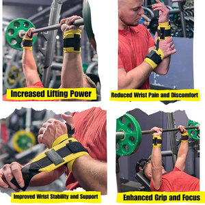 Accesorios de Fitness, Muñequeras Deportivas, Cómodas y Sostenibles, Diseño con Presilla para el Pulgar, Muñequeras para Levantamiento de Pesas, Precio al por Mayor - Product Image 5