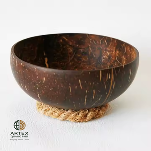 Eco-Friendly Handmade <b>Coconut</b> <b>Shell</b> Bowl & Spoon Set with Custom Engraved Logo Sustainable Boho Style ARTEX QUANG PHU - Product Image 2