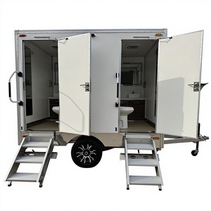 Remorque WC mobile de luxe ACB personnalisée à 2 postes, pour extérieur, portable, conteneur sanitaire - Product Image 1