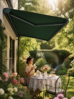 Pergola rétractable en alliage d'aluminium avec télécommande, protection contre la pluie en polyester pour balcon, design moderne de luxe pour jardin, cour et terrasse