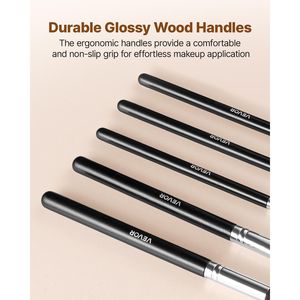 Set Professionale di 15 Pennelli da Trucco Vegani, per Fondotinta e Ombretto, con Setole Sintetiche Morbide e Design Ergonomico - Product Image 5