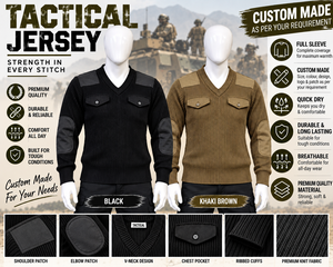 tactical Pullover for men women Warm Knit Sweater breathable ISO valid manufacturer ISO valid manufacturer V/O neck pullover - Product Image 4