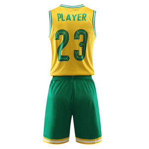 Ensemble d'uniformes de basketball personnalisables avec numéros et initiales imprimés, en maille respirante et anti-humidité, pour adultes, kit de match de club sportif, réversible - Product Image 2