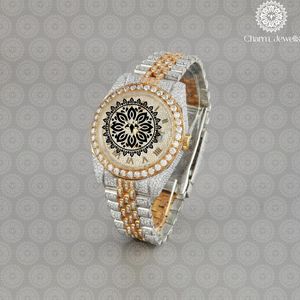 Reloj Charm_Jewells para Hombre de Acero Inoxidable, Caja de 40 mm, Bisel con Diamantes, Movimiento Mecánico Analógico, Resistente al Agua 10 Bar, Fecha Automática - Product Image 1