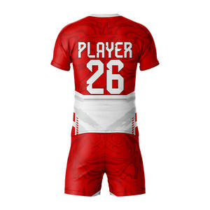 Kit de football unisexe personnalisé, maillot et short de football entièrement sublimés, haute qualité, respirant, écologique, séchage rapide, col en V, pour équipe - Product Image 6
