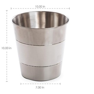 Poubelle en fer thermolaqué écologique, vente en gros, poubelle en métal, logo personnalisé pour bureau, hôtel, restaurant, cuisine - Product Image 5