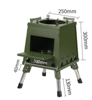 Poêle à bois portable pliable multifonctionnel pour le camping en plein air, le pique-nique, le barbecue et le chauffage