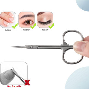 Tijeras de Uñas Profesionales de Acero Inoxidable Alemán, Hoja Curva con Acabado Lijado, Cuchillas Afiladas con Punta Puntiaguda para Manicura y Pedicura - Product Image 3