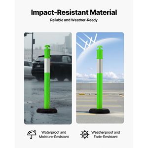 Set di 3 Coni Segnaletici Stradali in HDPE Resistente, 48 Pollici, con Strisce Riflettenti e Base Riempibile - Product Image 5