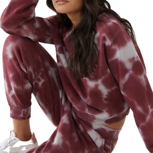 Premium Custom <b>Tie</b>-Dye Sweatsuit <b>Set</b> Low MOQ Free Design High-Quality Activewear for Women Relaxed Fit Quick Dry Comfortable - Product Image 5
