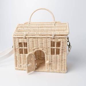 Sac de rangement en forme de maison pour enfants, paniers en rotin tressés à la main, panier pour bébé et tout-petit, panier à jouets - Product Image 4