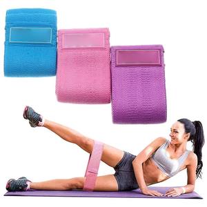 <b>Exercise</b> Resistance <b>Bands</b> Set 3 Pack Pink Purple Blue Nylon Durable Fitness Training Equipment Adults Medium Resistance - Product Image 1
