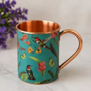Luxury Hammered Copper Water Bottle Portable <b>Drinkware</b> for Home Use - Product Image 5