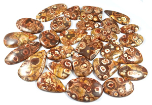 Piedra preciosa ojo de pájaro a granel para joyería, cabujón de jaspe ojo de pájaro, piedras de diseño, piedra preciosa suelta para collar, pulida a mano - Product Image 3