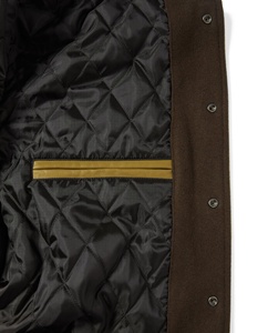 Blousons universitaires en laine pour hommes, vente en gros, streetwear, hiver, manches en cuir, vêtements de sport décontractés - Product Image 4